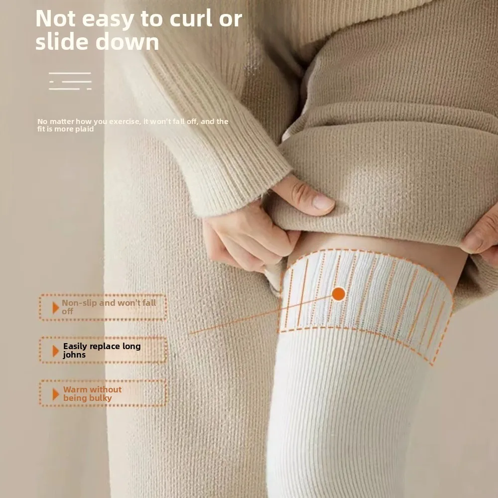 

Новые утолщенные зимние теплые носки до бедра, бесшовные утепленные инструменты, кашемировые зимние носки, зимние гольфы с защитой от катышков