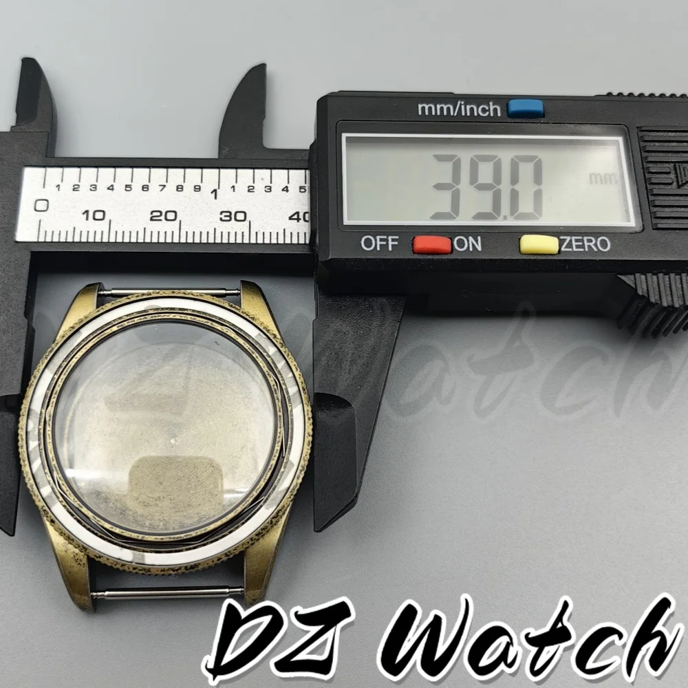 DZ 39MM NH34 NH35 NH36 NH38 NH70 Retro Domed Sapphire Crystal BB58 Bronze Watch Case ETA2824 PT5000 Waterproof Case Screw Crown view 6