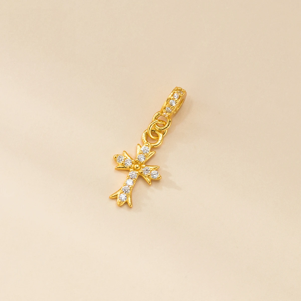 Dijes 925 Cruz circón collar Simple colgante hecho a mano accesorios DIY dijes para pulsera Plata 925