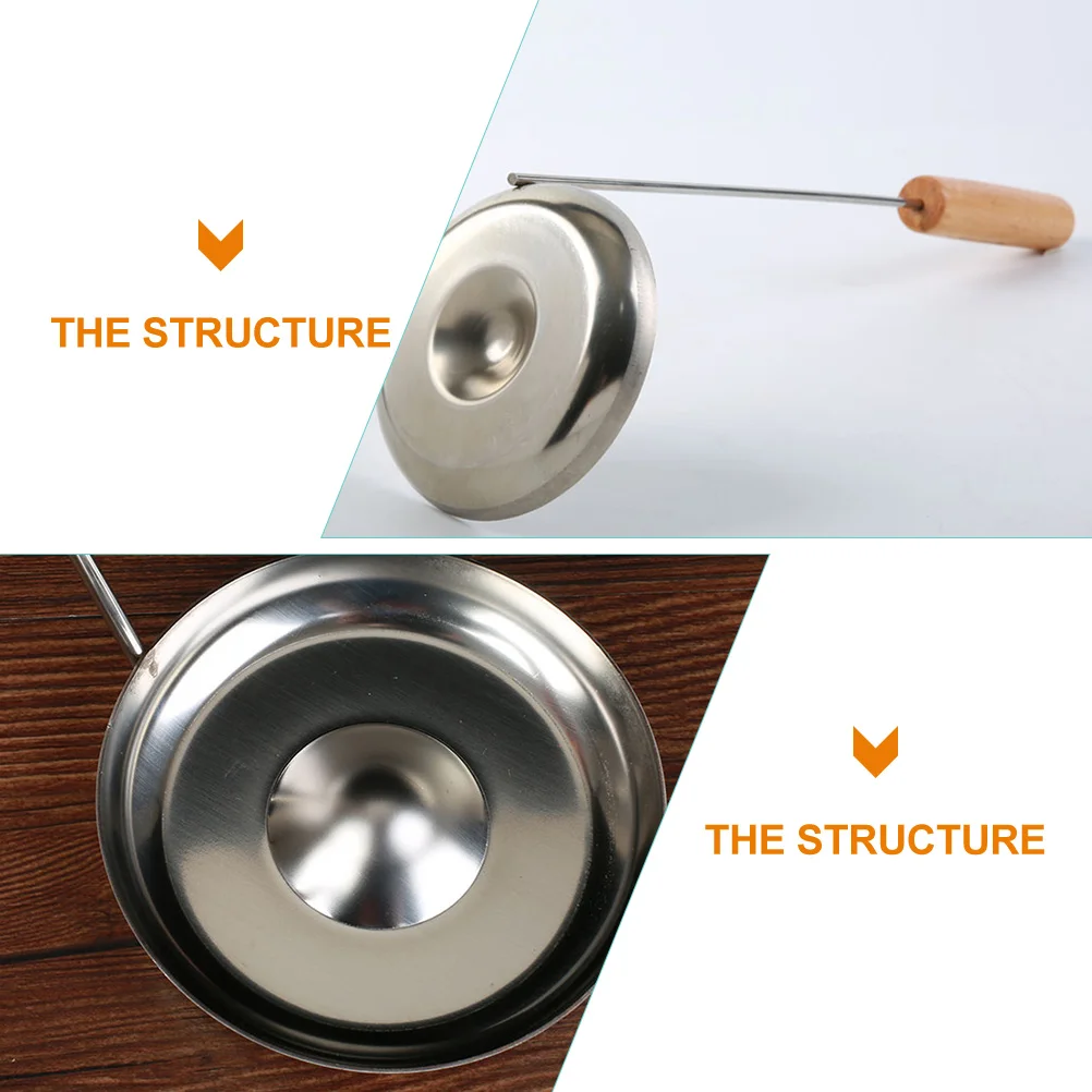 

Handle Stainless Steel Concave Spoon Kitchen Tool for Fritters Fried Food Scoop Making