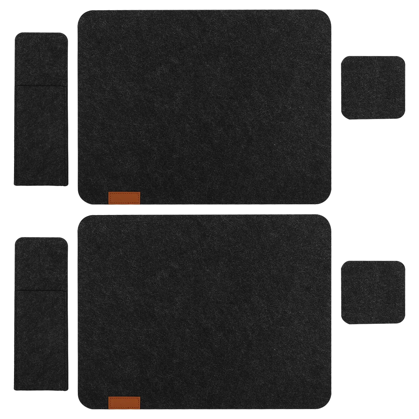 2Sets Western Style Dining Table Heat Resistant Placemat Portable Reusable Coaster Set for Home Decor Banquet Table Heat