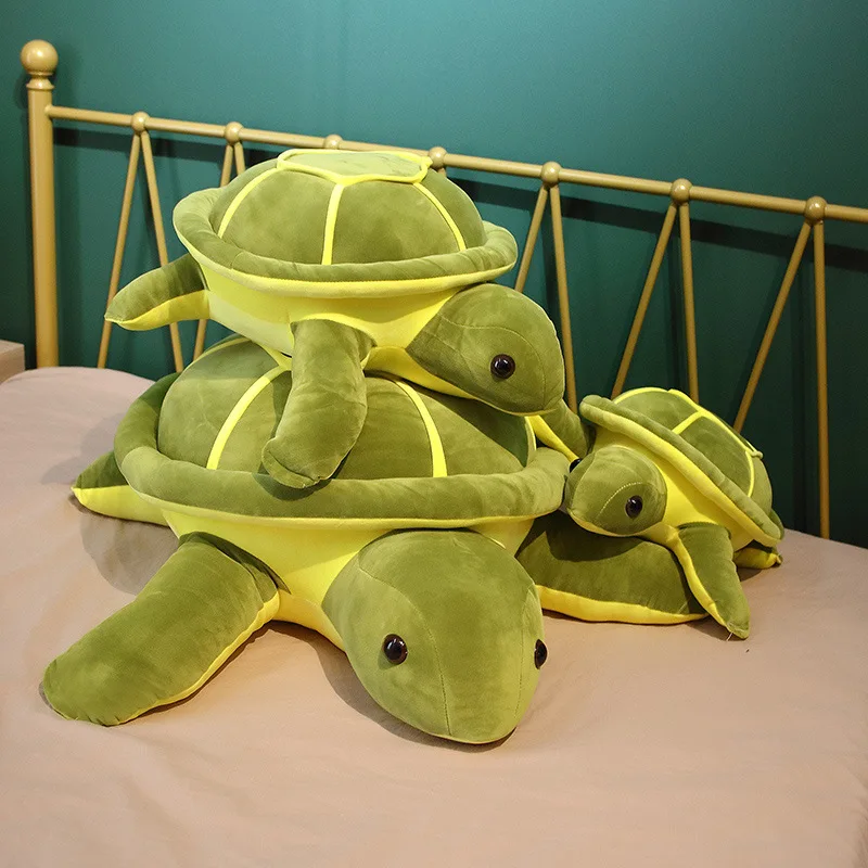 Large Turtle Plush Pillow Soft and Elastic Girl Sleeping Pillow Skin friendly Tortoise Sofa Cushion Plush Turtle Toy Pillow