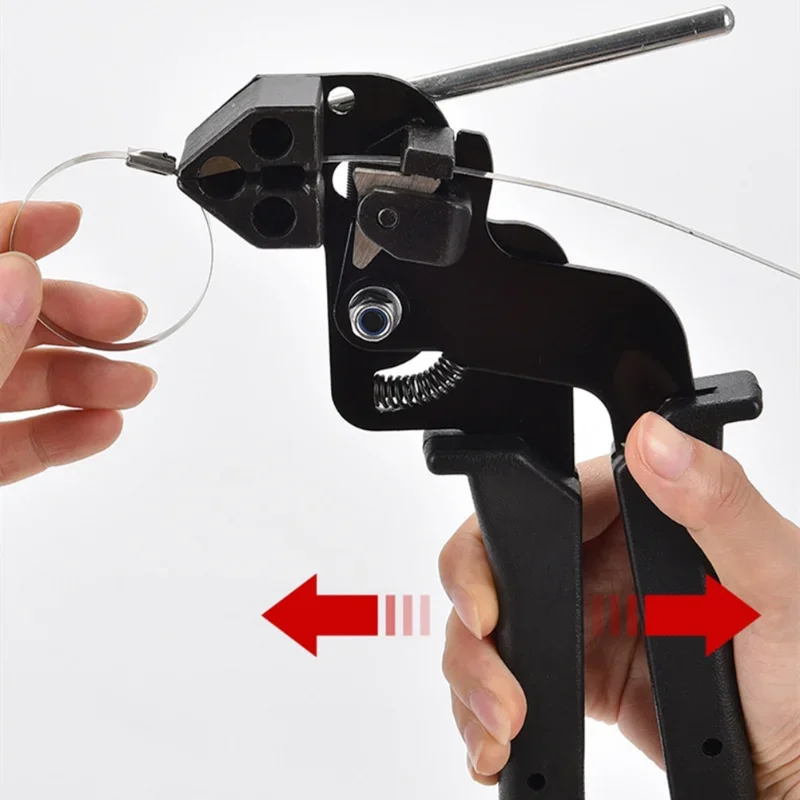 Imagem -04 - Cable Tie Tool Stainless Steel Fastening Cabo Tie Gun Tensioner Cutter Tool Cutting Width Within 12 mm