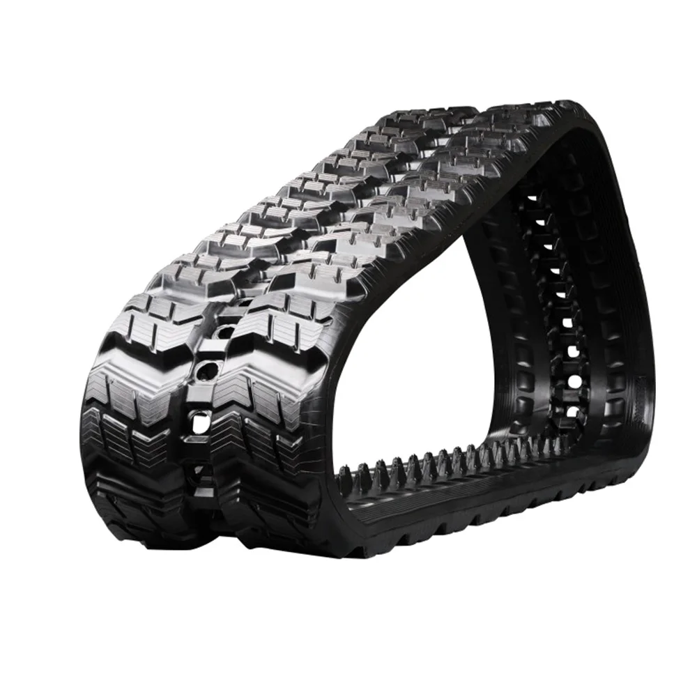 

Mini Excavator Agricultural Rubber Track Chassis Undercarriage Loader With Sprocket System Tractor Rubber 500x90x50
