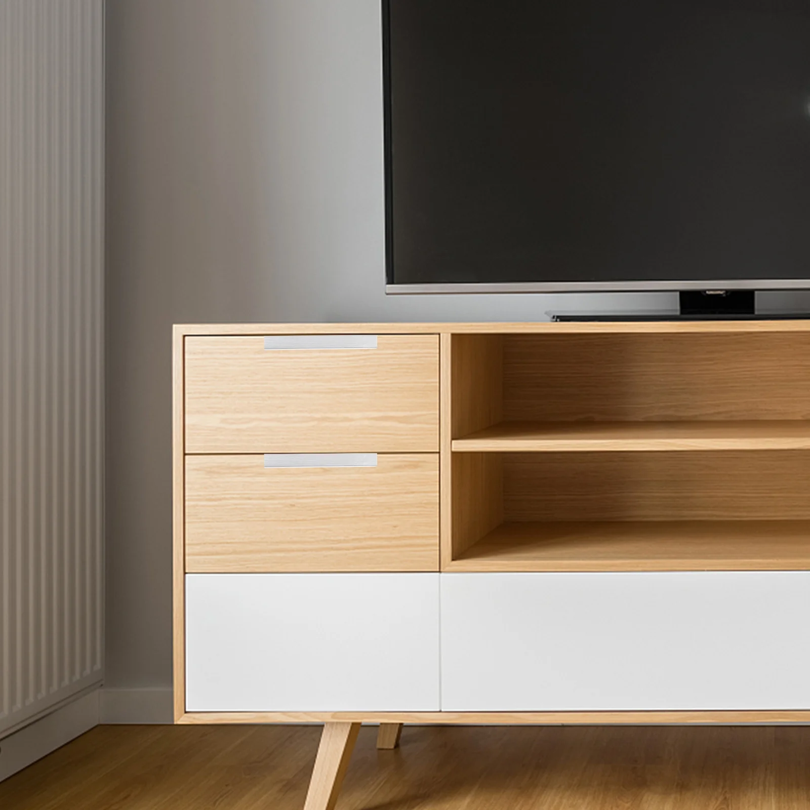 

4Pcs Simple Aluminum Alloy Pull Handle Invisible Modern Cabinet Knob for Kitchen Bathroom Closet 64Mm 80Mm Kitchen Cabinet Knob