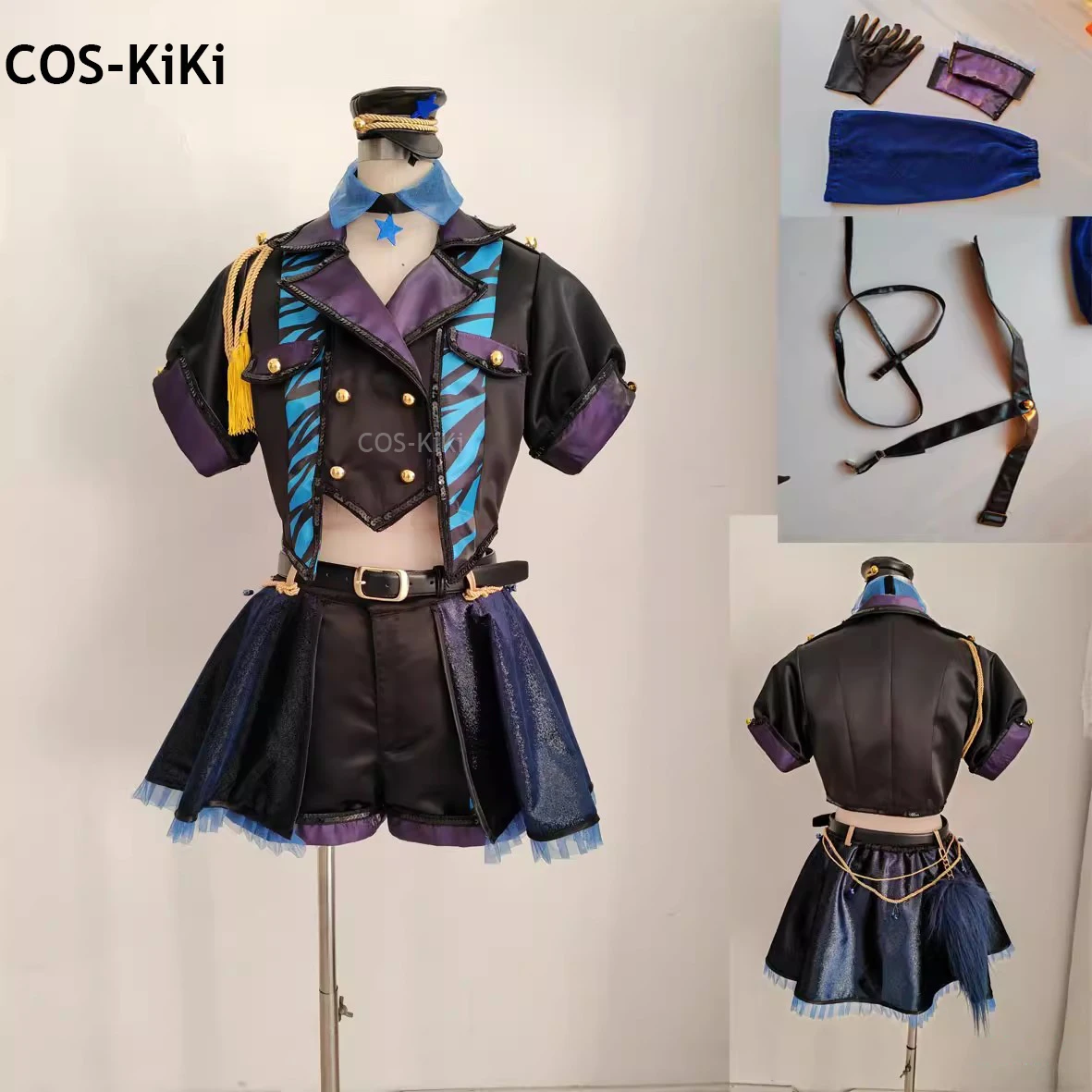 COS-KiKi Anime Lovelive Miyashita Ai/Asaka Karin uniforme da concerto splendido dolce adorabile Costume Cosplay Halloween Party Outfit