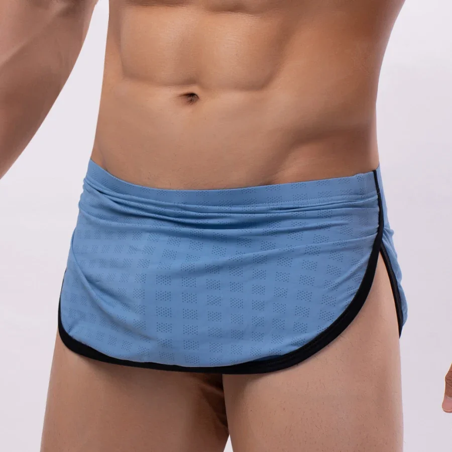 

Сетчатые брюки Aro для мужчин, сексуальные съемные шорты-боксеры с стеклярусом, мягкие удобные свободные домашние пижамные повседневные дышащие трусы