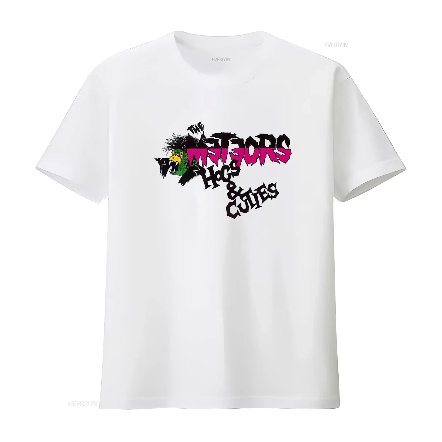 The Meteors Hogs Cuties T Shirt  Cotton White Men S to 5XL HC1325 vintage Washed homme Stylish Stretched Breathable fashion