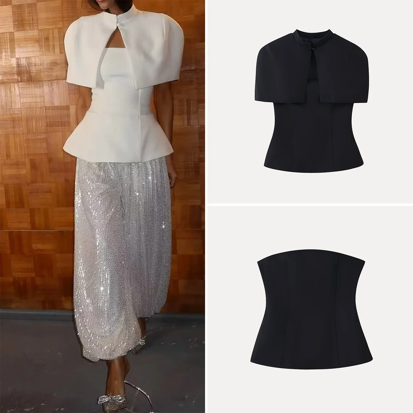 

Faionable Two-Piece Set Women's Spring 2026 Strapl awl Ensemble in Two Colors Sli Matching Trendy Outfit Combo