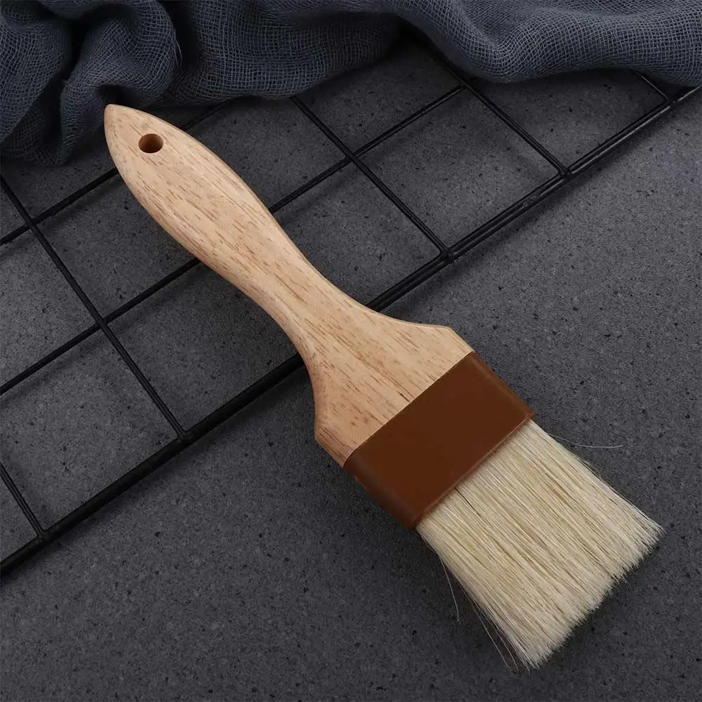 BBQ Barbecue Grill Wooden Handle Boar Bristles Sauce Baster Marinade Tool Pastry Brush Basting Brush