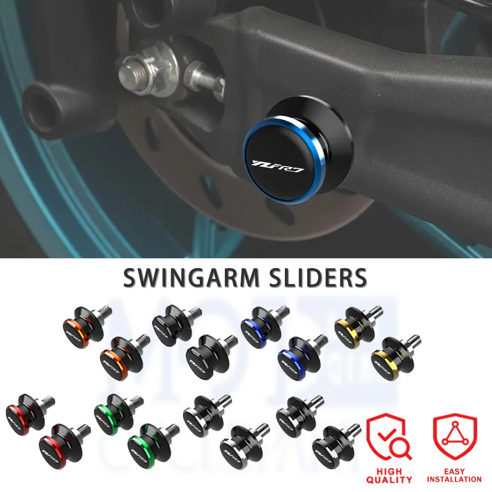 

For YAMAHA R7 YZFR7 YZF R7 R 7 2021 2022 2023 Motorcycle Accessories CNC Aluminum 6mm Swingarm Spools Slider Stand Screws YZF-R7