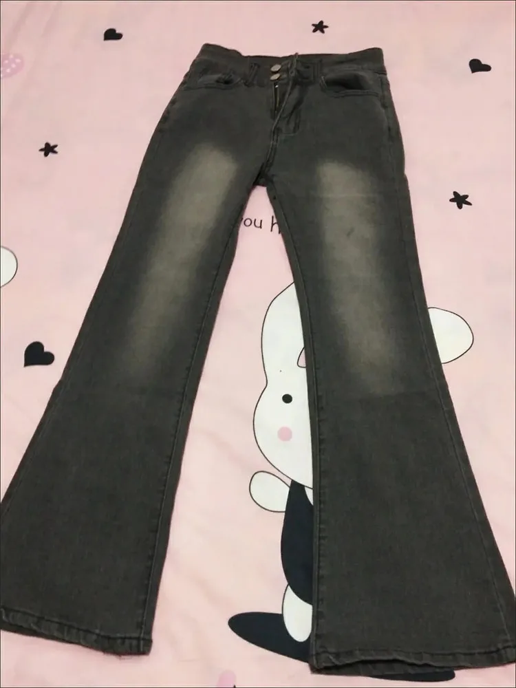 Jeans skinny svasati streetwear Pantaloni in denim a vita alta tinta unita Inverno Aggiungi velluto Vaqueros Donna calda Jeansy Pantaloni nuovi spessi