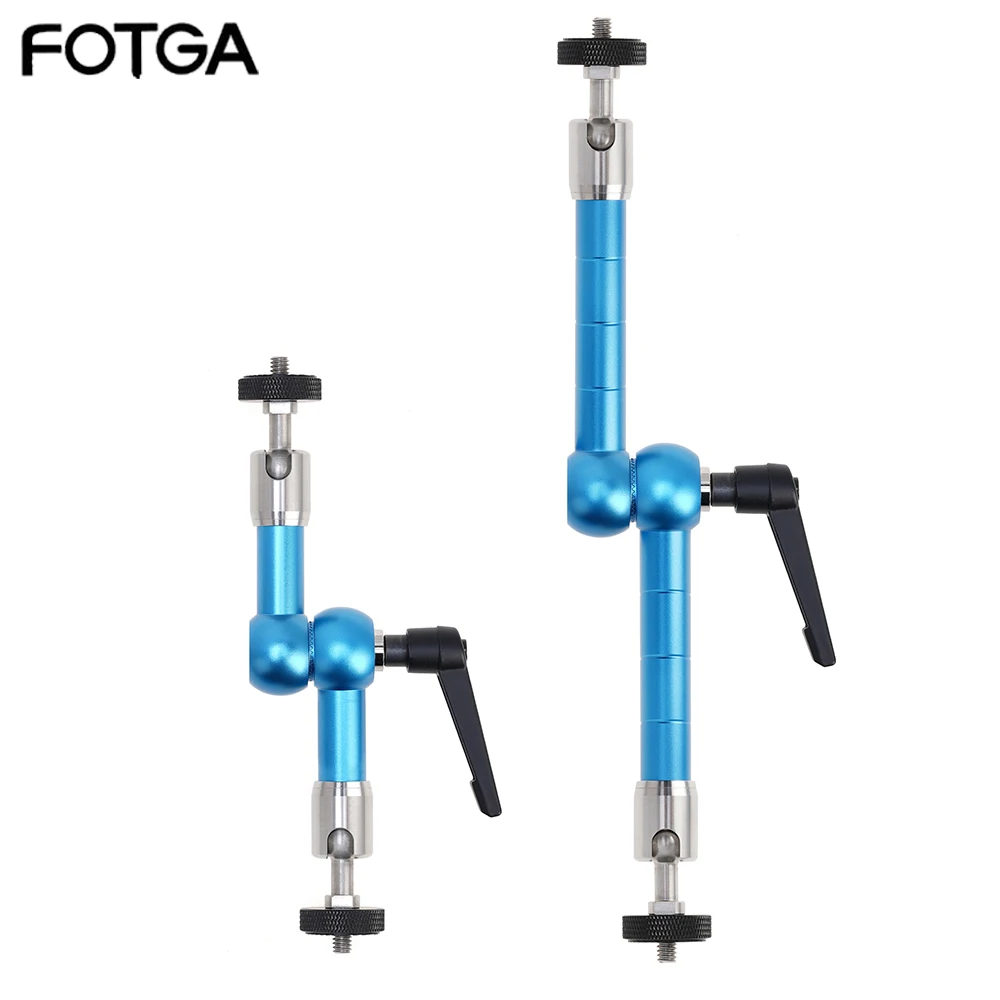 

FOTGA Clamp w/ 1/4" and 3/8" Thread and 7/11 Inches Adjustable Friction Power Articulating Magic Arm for LCD Monitor/LED Light