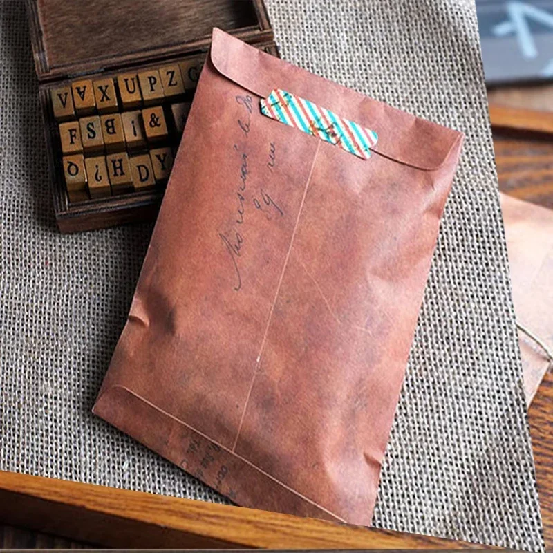 

10 шт. бумага для DIY старая буква крафт-конверт бумага для писем европейский стиль офисные канцелярские принадлежности ручной работы 18*11 см