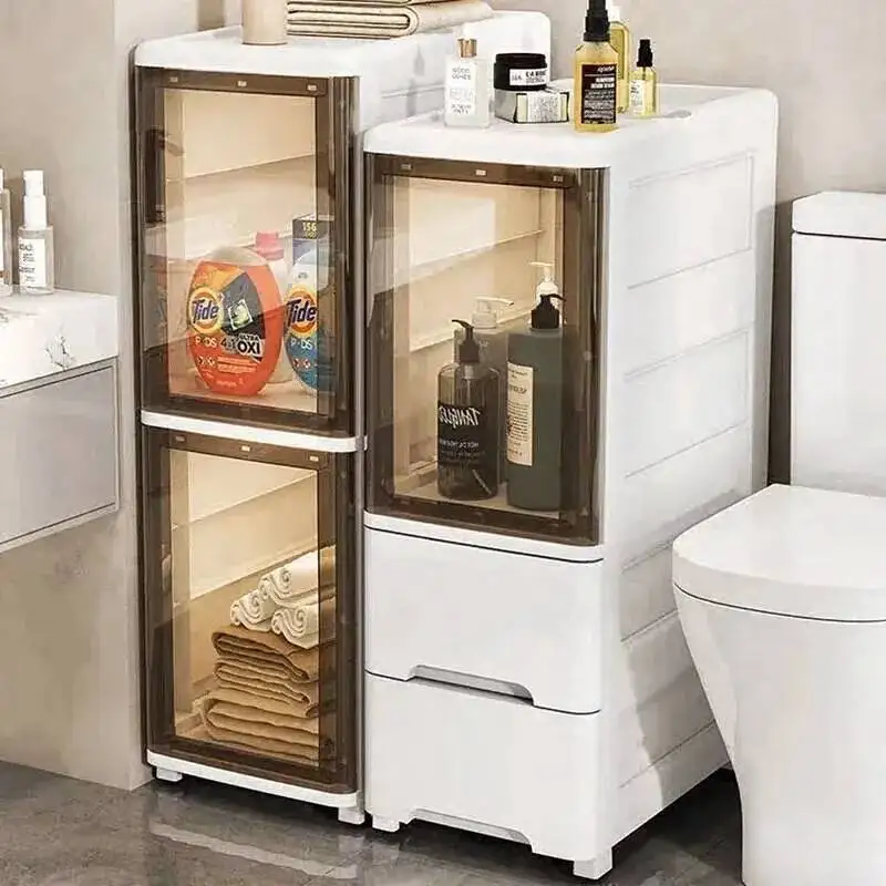 for Japanese Simple Plastic Powder Room Washbasin Multi-layer Sand Cabinets Bathroom Household Storage Cabinet for Bedroom