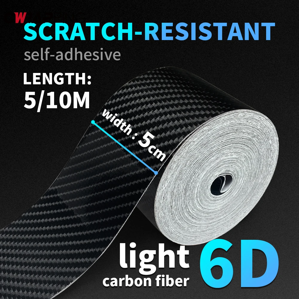 

5/10 м 6D наклейки на автомобиль из углеродного волокна глянцевая самоклеящаяся виниловая пленка для мотоцикла, ноутбука, велосипеда, скутера, автомобильные аксессуары