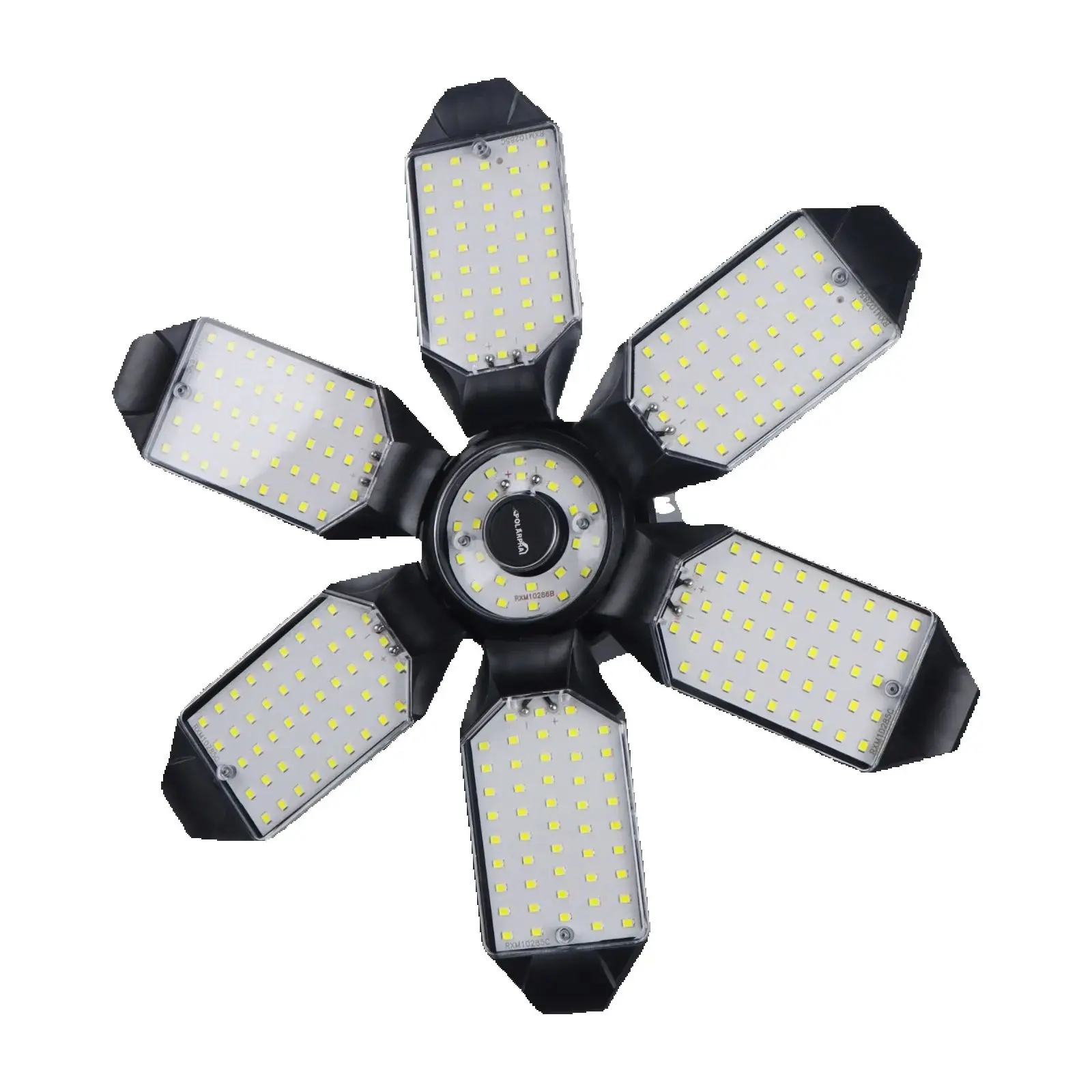 

1 PC Garage Lighting 6 Folding Lamp 6 Leaf Lens W/Pull Chain 160W 6500K For Garage Workshop Lighting