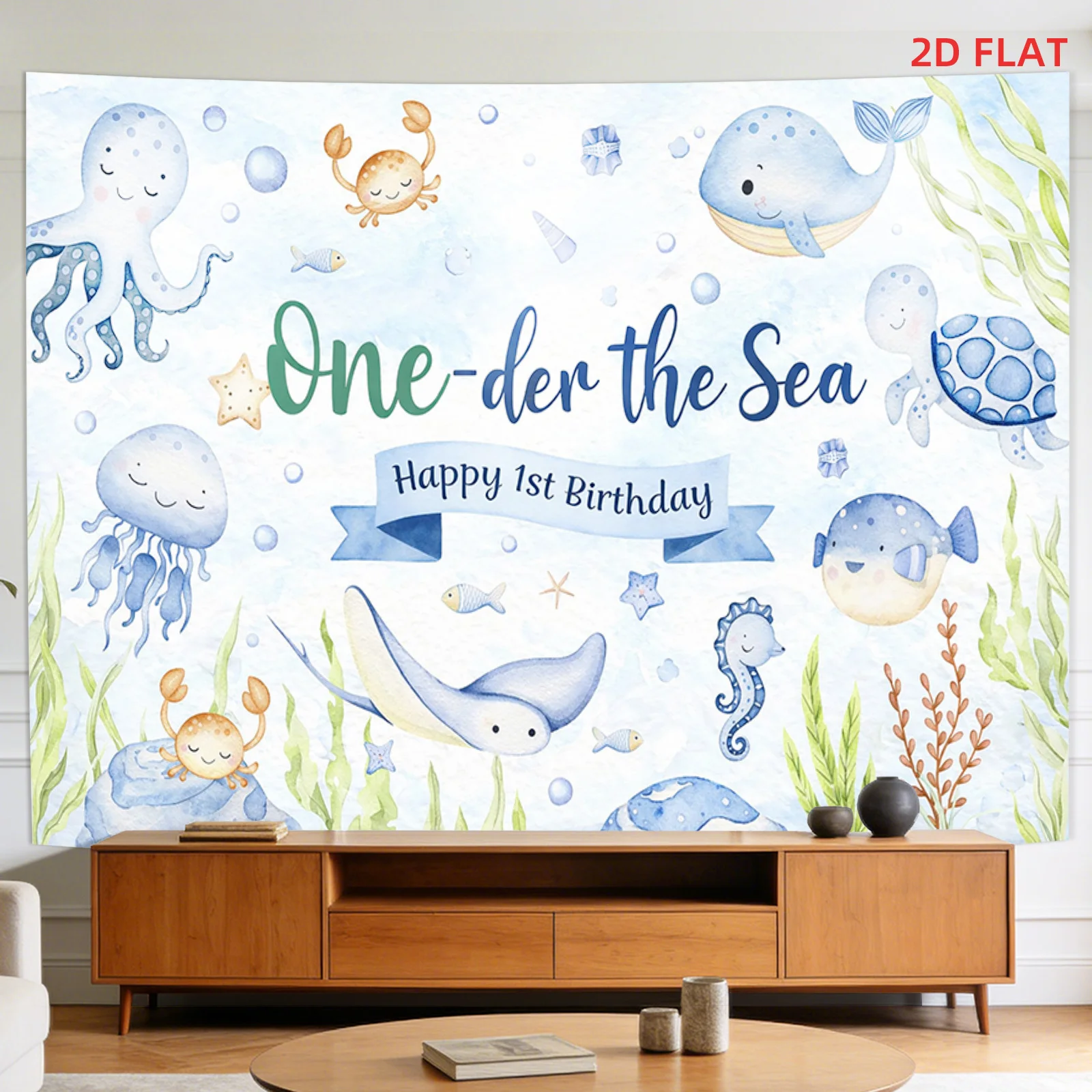 Baby Nursery Under The Sea - لوحة جدارية مائية بتصميم تحت البحر