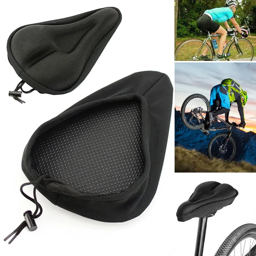 3D Sponge Soft Thickened Bicycle Seat Breathable Bicycle Saddle Seat Cover Mountain Bike Cycling Pad Cushion