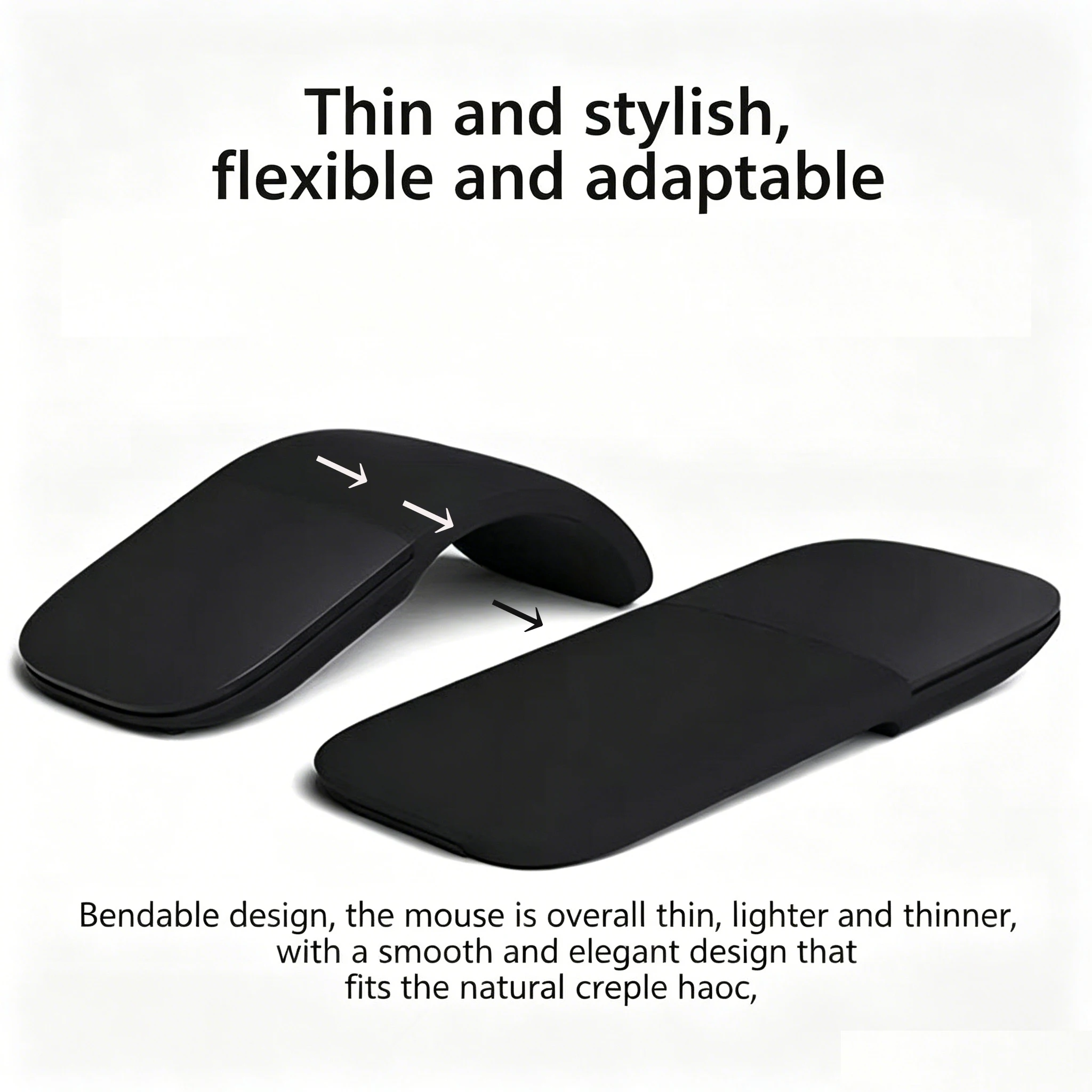 Foldable 2.4G/Bluetooth Slient Wireless Mouse Utr-Light Slient Click Slim Office Mouse For PC Computer Laptop Working/Travel