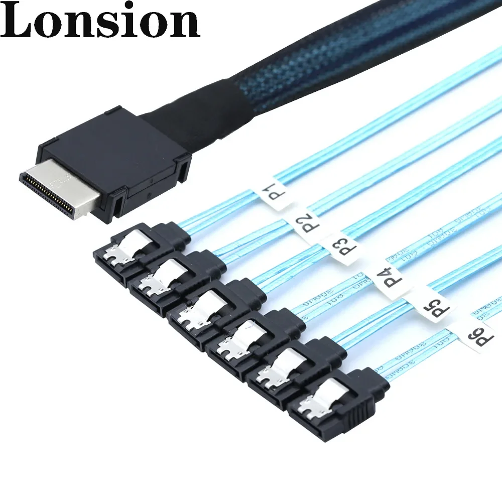 

Кабель и адаптер для ПК премиум-класса: PCIE Oculink SFF 8611 4I на 6 SATA/7P с гнездовым разъемом