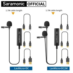 Saramonic LavMicro+ DC Lavalier Microphone for iPhone iPad Android Smartphone Mac PC Computers Youtube Live Streaming Recording