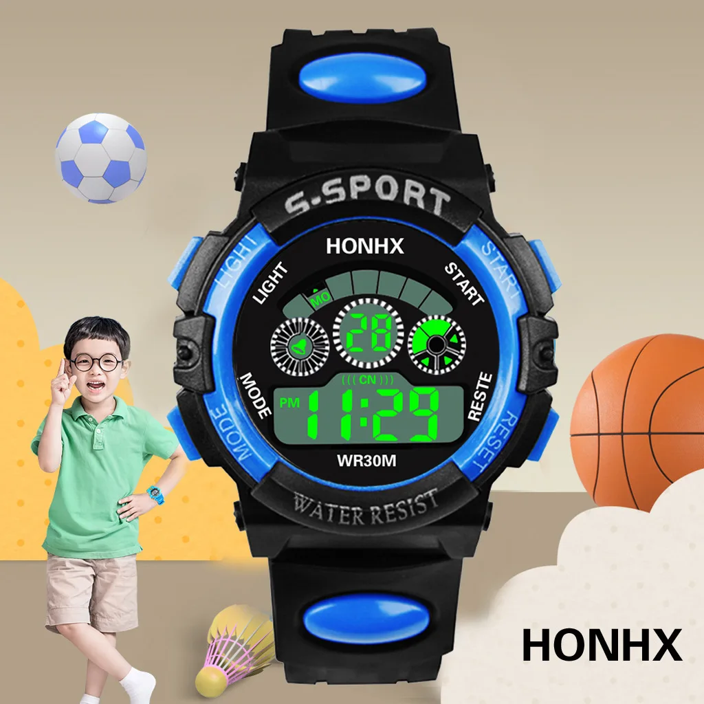 Children's Watch Multi Functional Night Light Timing Sports Student Electronic Watch