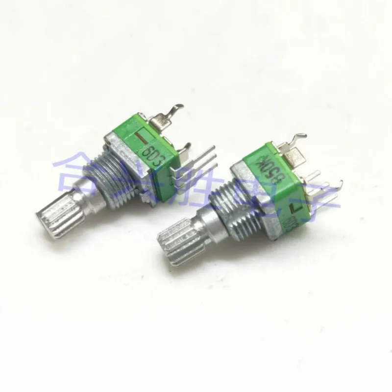 1 Piece RD901F Precision Potentiometer Single Duplex B50K A100K Power Amplifier Volume Potentiometer Flower Shaft Length 15MM