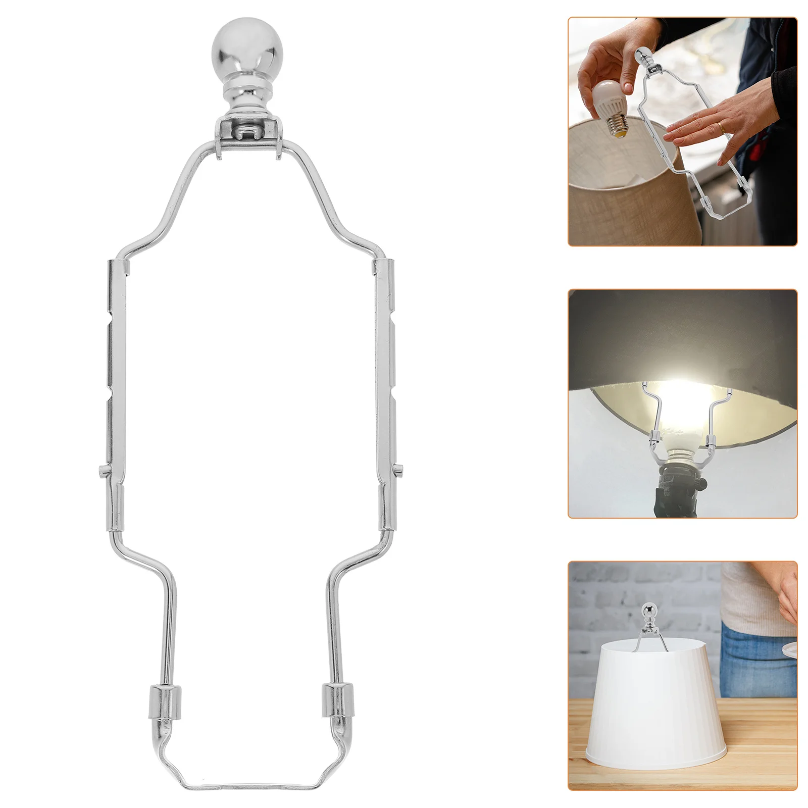 

1 Set Metal Lamp Harp Holder Adjustable Height Liftable Frame For Table Lamps Shade Bracket Replacement Parts Durable Lamp Shade