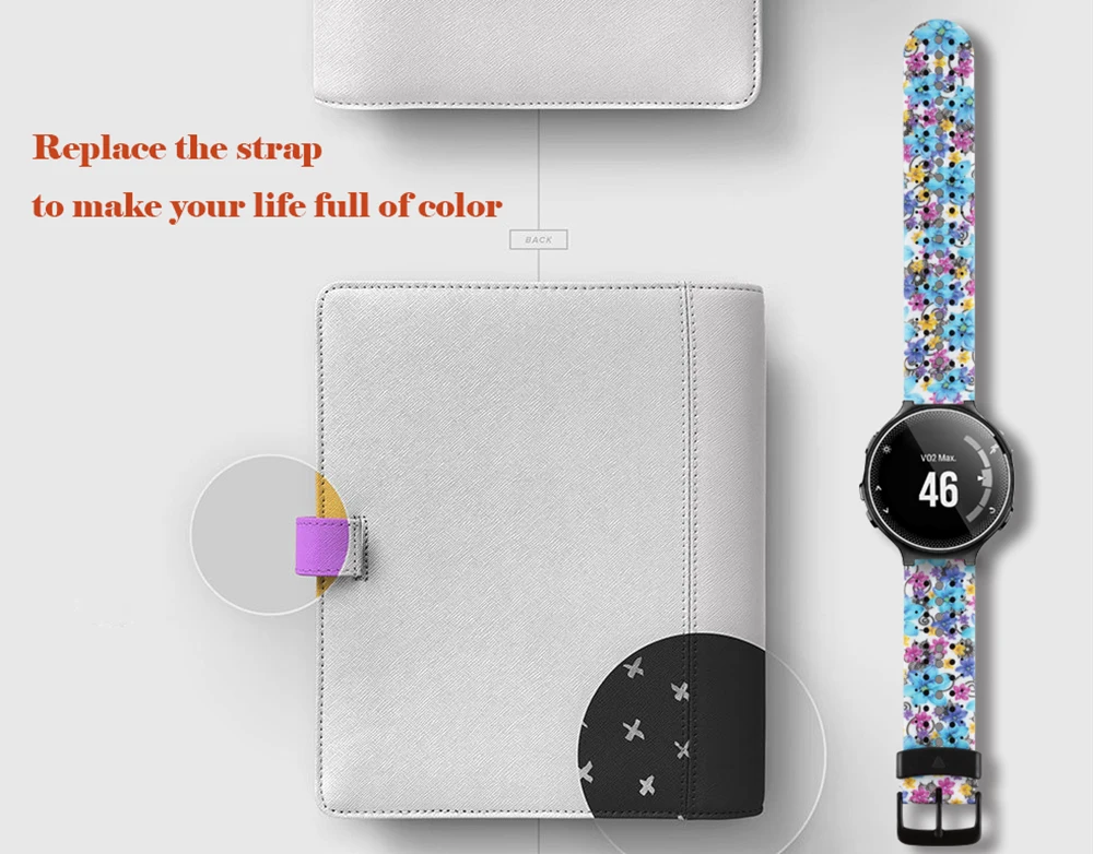 Honecumi-Correa de silicona para reloj inteligente, repuesto para Garmin Forerunner 220, 230, 235, 620, 630, 735XT, 235 Lite, deportivo