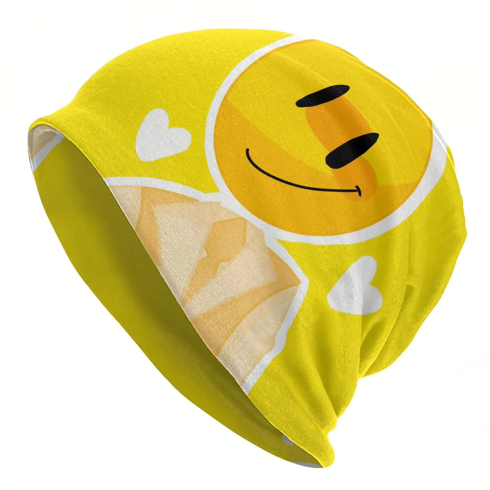 Verity Yellow BallBonnet Hat Autumn Winter Ski Games Skullies Beanies Hat Unisex Warm Head Wrap Caps