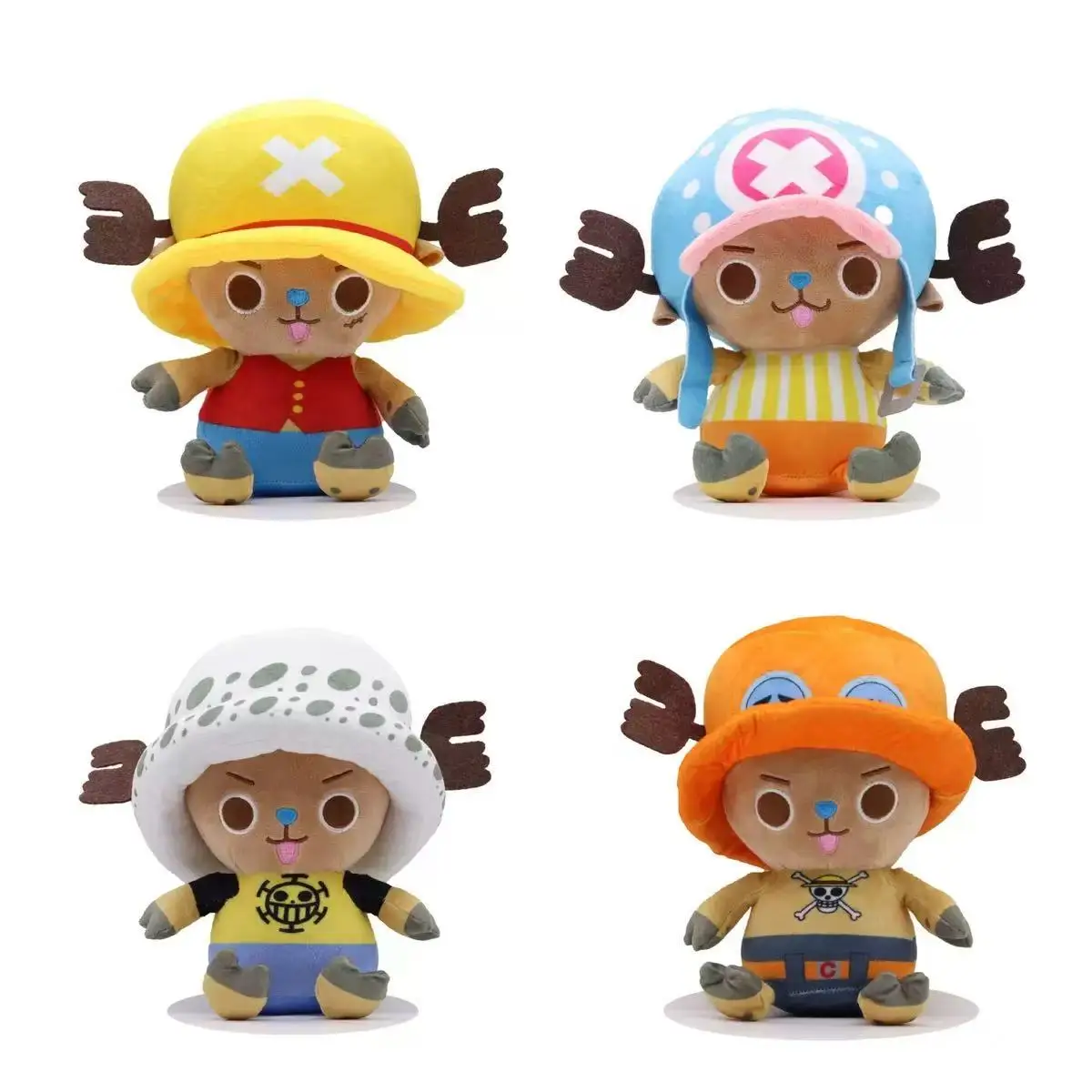 2026 Original 25CM One Piece Anime Figures Cosplay Plush Toys Zoro Luffy Chopper Ace Law Cute Stuffed Doll Cartoon boy Xmas Gift