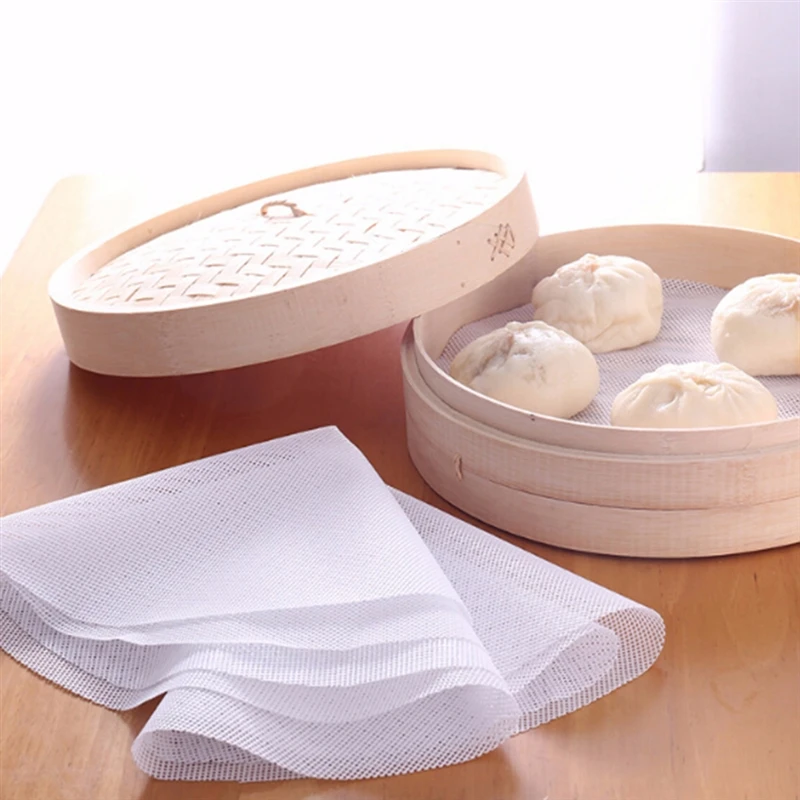 24/30CM Reusable Silicone Non-Stick Steamer Dim Sum Kitchen Cooking Steam Mat For Steamer Cooker Stuffed Bun Dumplings Dropship