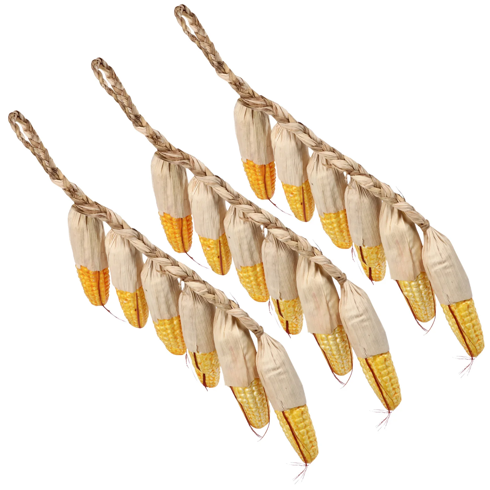 

3pcs Realistic Artificial Corn For Home Hanging Fake Vegetable Decor Kitchen Garden Party Decoration Simulated Vegetables