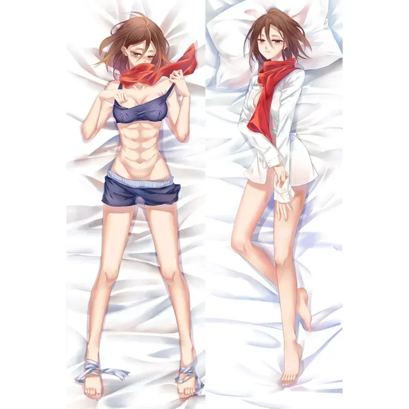 Anime Attack on Titan Eren Jager Mikasa Ackerman Skin Peach Dakimakura Case Two-sided 3D Print Bedding Hugging Body Pillows Gift