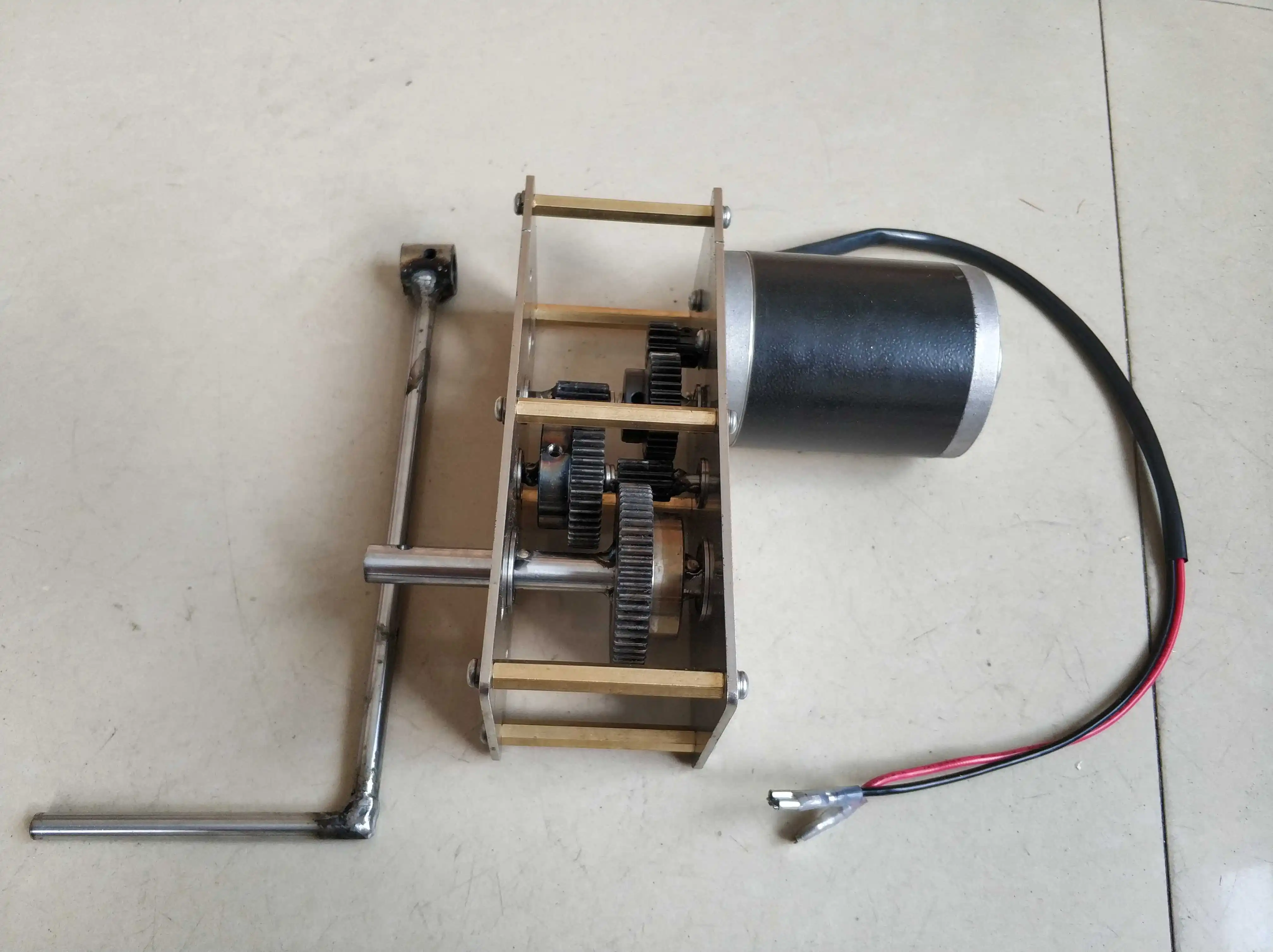 120W Hand Crank Generator Permanent Magnet DC - Speed Increasing Gearbox for 12V/24V/40V Battery Charging,DIY Power Supply Kit
