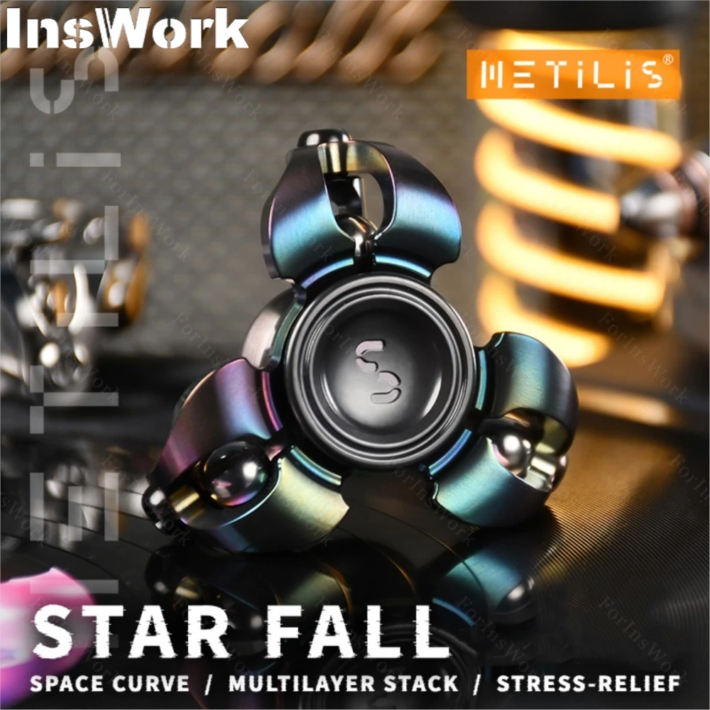 METILIS Star Fall Fingertip Gyro EDC Juguete para aliviar el estrés Regalo para novio Juguetes de escritorio