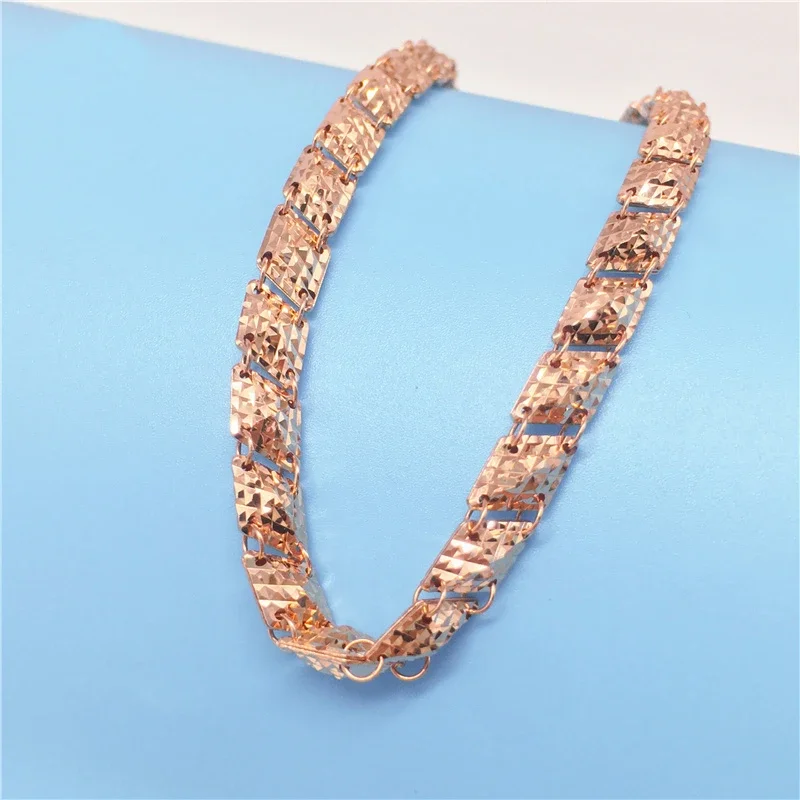 Shiny and Exquisite Rhombus bracelet for Women Plated 14K Rose Gold Bangles Romantic Light Luxury Jewelry