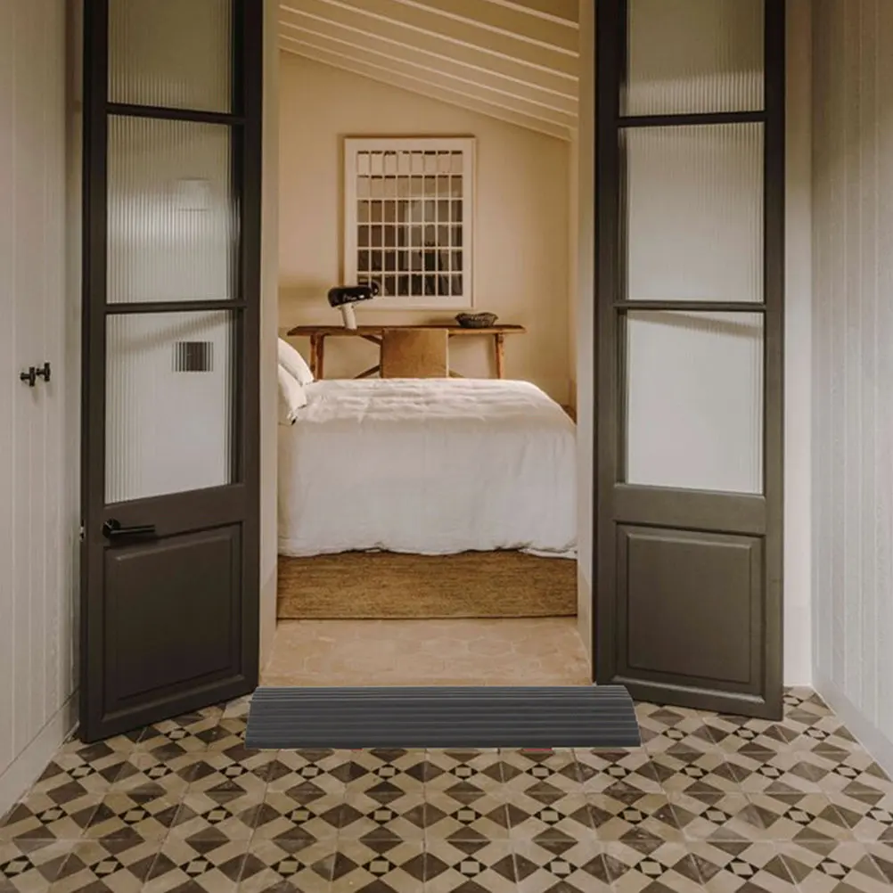 

2Pcs Plastic Threshold Ramp Pad Anti-Skid Lightweight Indoor Door Step Ramp for Robot Vacuum Cleaner Passage Easy Portable Use