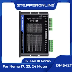 STEPPERONLINE DM542T 2 Phase Stepper Motor Driver 1.0-4.5A 18-50VDC Stepper Motor Controller for Nema17 Nema23 CNC