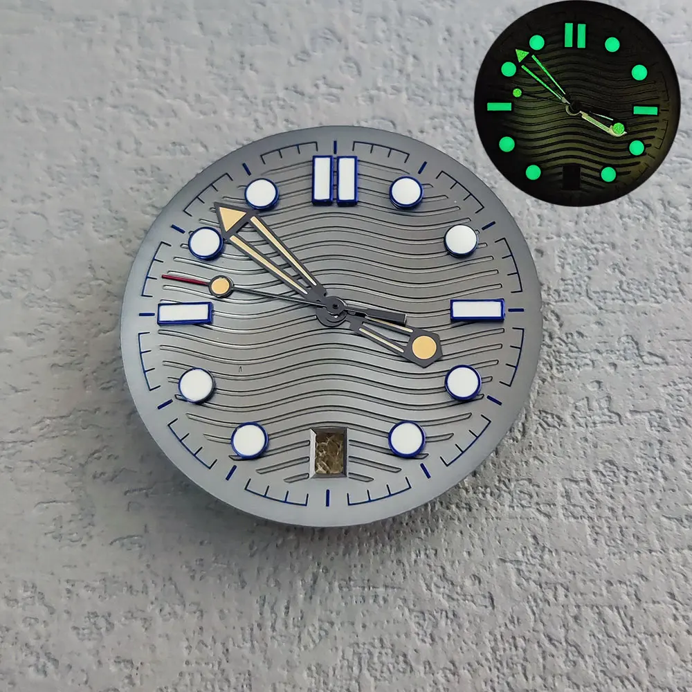 31mm NH35 dial Seahorse dial NH35 Glow dial NH35 HANDS C3 Glow dial Green dial suitable for NH35/36/4R/7S movement