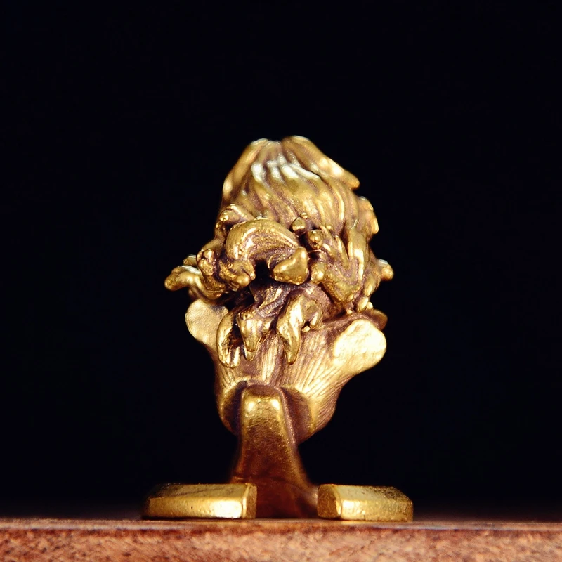Brass Head Goddess of Screams Small Statue Desktop Ornaments Retro Characters Figurines Home Decorations Crafts Accessories