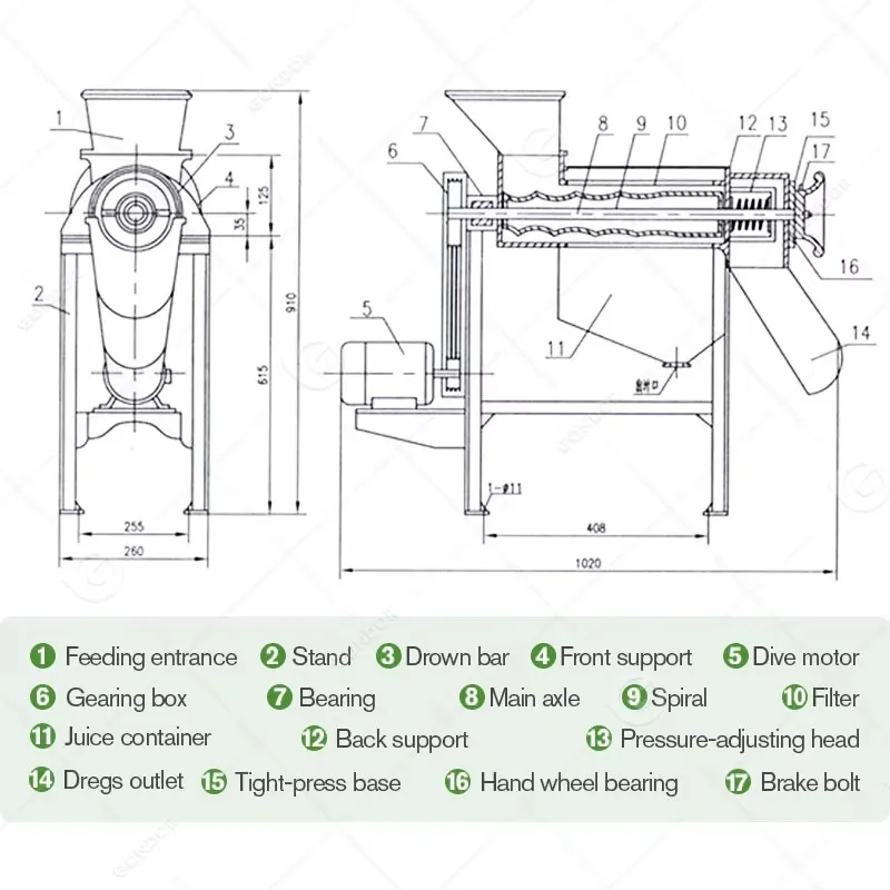 Mango Apple 220V Squizing Hydra Extractor Juicer Line Commercial Coconut Milk Maker Machine Juice Machine