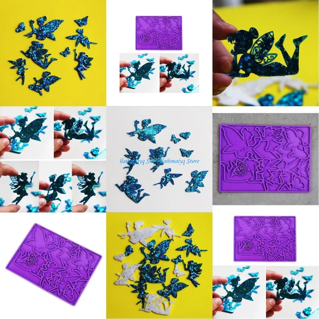 

573B Resin Casting Silicone Mold Elf Angel-shape Keychain Pendant Jewelry Mould