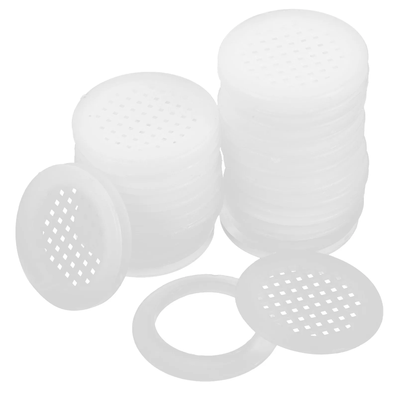 20Pcs Round Furniture Vent Holes Plastic Air Vents for Cabinets Wardrobes Shoe Closets Kitchen Storage Breathable Easy Clean