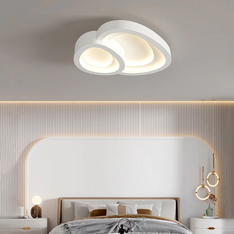

Simple Bedroom Lamp Ceiling Chandelier Kids Room Decor White Cream Style Led Ceiling Lights With Remote Living Room Ceiling Lamp