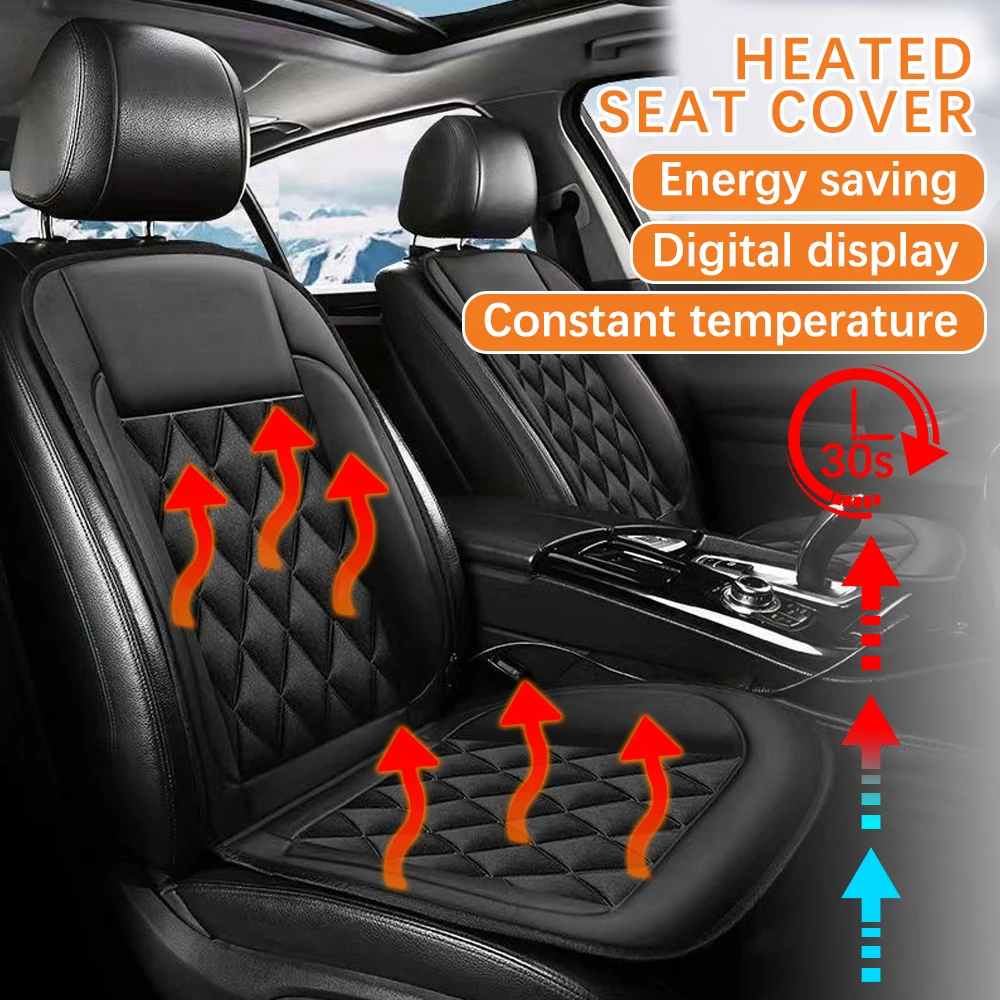 겨울 및 추운 날용 범용 자동차 시트 히터, 난방 쿠션 커버, 12V 자동차 난방 시트, 자동차 전기 난방 시트