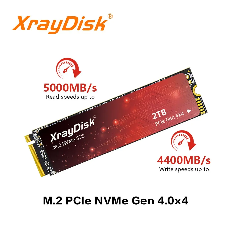 Xraydisk M.2 1TB 2TB NVMe 4.0 Gen4 PCIe Wewnętrzny Ssd R/W Do 5000/4500 MB/S dla komputerów stacjonarnych i laptopów PS5