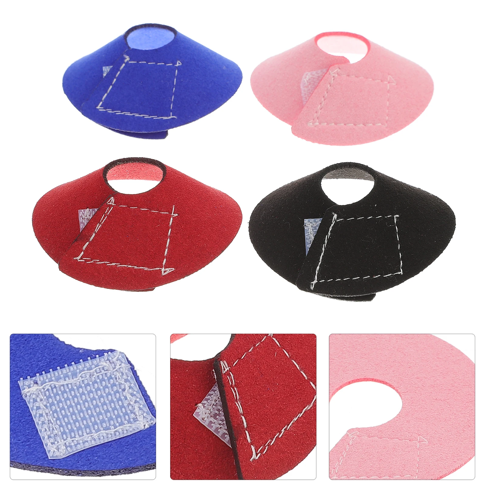 4 Pcs Pet Protective Collar Anti-bite Adjustable Size Parrot Bird Recovery Neck Red Print Health Care - Image 4