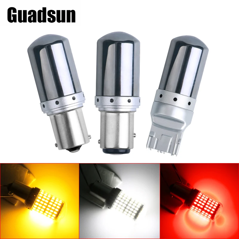 Guadsun LED 1PCS 1156 BA15S P21W BAU15S PY21W 1157 BAY15D T20 7440 W21W 3157 5w 7443 T25 Bulbs CANBUS  Auto Turn Signal Light